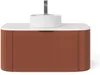 Vente-unique - LOMERI Waschbeckenmöbel Holz, Platte Rot - B 50 cm x H 45 cm x L 99 cm Bild 2