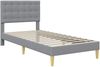 vidaXL Bettgestell mit Matratze Hellgrau 90 x 190 cm Stoff 3415262 Bild 4