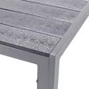 7tlg Gartenmöbel Set Alu Silber Non-Wood 180x90cm + 6 Stapelstühlen Bild 3