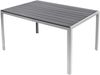 7tlg Gartenmöbel Set Alu Silber Non-Wood 180x90cm + 6 Stapelstühlen Bild 2