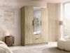 Kleiderschrank Conate II (Farbe: Eiche Cremona / Eiche Cremona + Schwarz) Bild 2
