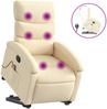 vidaXL Massagesessel mit Aufstehhilfe Creme Stoff 3203999 Bild 2