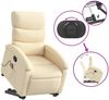 vidaXL Massagesessel mit Aufstehhilfe Creme Stoff 3203999 Bild 5