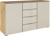 OTTO home Kombikommode Sideboard Kombikommode Schubladenkommode AGORDO mit Glasfront (in zwei Griff-Farben, Breite 120 cm), vier große Schubladen, mit insgesamt 4 Einlegeböden MADE IN GERMANY Bild 2