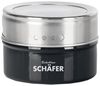 7tlg Edelstahl Metallic Gewürzdosenset Gewürzregal Salz Pfeffer Küche Gewürz Behälter Schwarz Bild 2