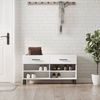 vidaXL Schuhbank Weiß 102x35x55 cm Holzwerkstoff 829764 Bild 1