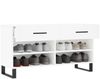 vidaXL Schuhbank Weiß 102x35x55 cm Holzwerkstoff 829764 Bild 4