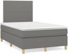 vidaXL Boxspringbett mit Matratze Dunkelgrau 120x200 cm Stoff, Härtegrad: H2 [3142162] Bild 2