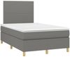 vidaXL Boxspringbett mit Matratze Dunkelgrau 120x200 cm Stoff, Härtegrad: H2 [3142162] Bild 3
