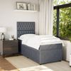 vidaXL Boxspringbett mit Matratze Dunkelgrau 100x200 cm Samt 3294569 Bild 4