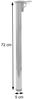 2er-Set Tischbein HWC-H34, für Schreibtisch Esstischfuß Tischgestell, klappbar 72cm ~ Edelstahl-Optik Bild 3