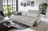 Big-Sofa >Wolve< 2x elektr. Verstellung, 2 Kissen, Cord taupe - 280x108x118cm (BxHxT) Bild 3