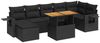 vidaXL 8-tlg. Garten-Sofagarnitur mit Kissen Schwarz Poly Rattan 3327177 Bild 2