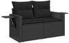 vidaXL 8-tlg. Garten-Sofagarnitur mit Kissen Schwarz Poly Rattan 3327177 Bild 3