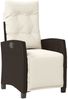 vidaXL 5-tlg. Garten-Essgruppe mit Kissen Braun Poly Rattan 3212984 Bild 3