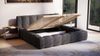 Polsterbett Doppelbett Bett LIZETH 200x200cm in Stoff Perfect Harmony Anthrazit Bild 2