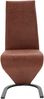 Freischwinger >Liri< (2er-Set) in Braun, Mikrofaser - 45x101x61cm (BxHxT) Bild 2