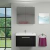 Spiegelschrank Badspiegel Badezimmer Spiegel City 100cm Esche schwarz ohne LED Beleuchtung Bild 5