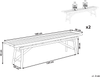 Gartenbänke 2er Set TINDARI 180 cm Bambusholz Heller Holzfarbton Bild 2