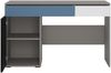 Jugendzimmer Schreibtisch LIIVA-129 in grau mit schwarz, weiß, blau, B/H/T: ca. 124,4/76/60,1 cm Bild 2