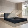 Polsterbett Doppelbett ANTONIO 160x200cm in Stoff Ditra Blau Bild 3