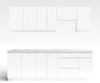 AX LIVING Aquileia Küchenzeile 240 cm – Weiß Matt mit Arbeitsplatte Marmor Bianco Bild 4