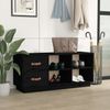 vidaXL Schuhbank Schwarz 100x34x45 cm Massivholz Kiefer 820181 Bild 3
