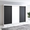 Schwebetürenschrank MERO 3-türig Schrank 200 cm Farbe: Weiß , schwarz Bild 2