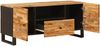 vidaXL TV-Schränk mit Regal Braun 105 x 33 x 46 cm Massivholz Mango 4018310 Bild 2