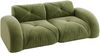 Sofa 2-Sitzer grün aus Chenille, rahmenloses Modulsofa mit 32D-Schaumstoff, flexibel kombinierbar,76x204x95 cm Bild 4