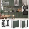 Spülenunterschrank Fame-Line Grün-Gold Landhaus 80 cm mit Regal, ohne Arbeitsplatte Vicco Bild 2
