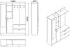 Dmora Eingangsmöbel Anumali, Moderner Eingang, Wandgarderobe, Multifunktions-Aufbewahrungskonsole, 140x37h182 cm, Weiß Bild 3