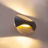 LED Wandleuchte, schwarz blattgold, H 15 cm Bild 5