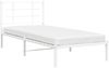 vidaXL Bettgestell mit Kopfteil Metall Weiß 90x190 cm 355602 Bild 4