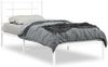 vidaXL Bettgestell mit Kopfteil Metall Weiß 90x190 cm 355602 Bild 2