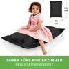Green Bean® Kinder-Sitzsack 70x100cm & 70 Liter EPS-Perlen Füllung - Indoor & Outdoor Bean Bag Sitzkissen - Schwarz Bild 2