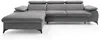 Vente-unique - SAMARA Sofa SamtStoff Grau - B 193 cm x H 75 cm x L 280 cm Bild 4