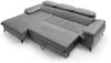 Vente-unique - SAMARA Sofa SamtStoff Grau - B 193 cm x H 75 cm x L 280 cm Bild 5