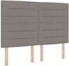 Doppelbett, Bettgestell Modernen mit Kopfteil Taupe 140 x 200 cm Stoff d1190e Bild 4