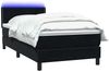 vidaXL Boxspringbett mit Matratze & LED Schwarz 90x210 cm Samt 3316769 Bild 3