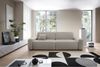 Selsey 'Baleo' 3-Sitzer Sofa mit Schlaffunktion, Chenille-Bezug, Greige, 82 x 257 x 105 cm Bild 2