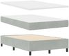 vidaXL Boxspringbett mit Kopfteil Hellgrau 190 x 120 cm Samt 3344432 Bild 4