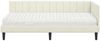 vidaXL Eckbettgestell mit Matratze mit Kopfteil 2 pcs Creme Samt 3393905 Bild 5