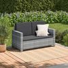 STEELSØN 'Elnath' Polyrattan Gartensofa 2er-Sitzer, grau-meliert/anthrazit, wetterfest, inkl. Kissen Bild 2