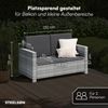 STEELSØN 'Elnath' Polyrattan Gartensofa 2er-Sitzer, grau-meliert/anthrazit, wetterfest, inkl. Kissen Bild 5
