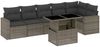 vidaXL 7-tlg. Garten-Sofagarnitur mit Kissen Grau Poly Rattan 3267290 Bild 2