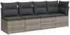 vidaXL 7-tlg. Garten-Sofagarnitur mit Kissen Grau Poly Rattan 3267290 Bild 3