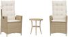 vidaXL 3-tlg. Bistro-Set mit Kissen Beige Poly Rattan 365276 Bild 2