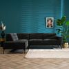 Bronx71 Ecksofa Kansas Chenille anthrazit / grün links Bild 5