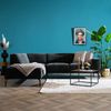 Bronx71 Ecksofa Kansas Chenille anthrazit / grün links Bild 4